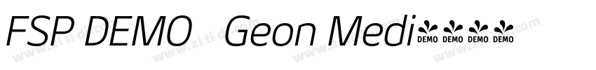 FSP DEMO   Geon Medi字体转换